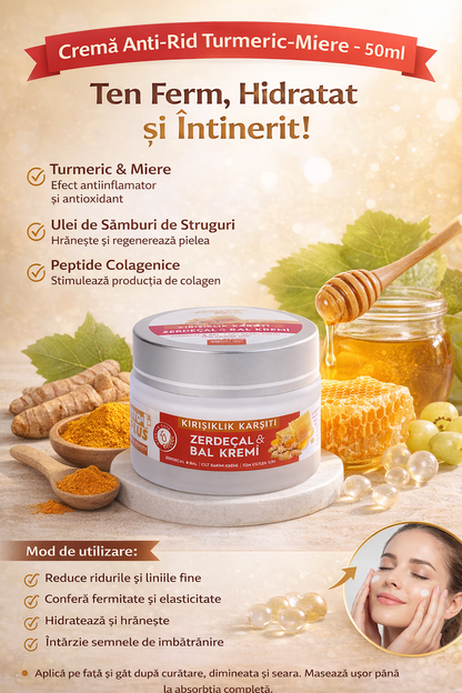 Cremă Anti-Rid Turmeric-Miere - 50ml