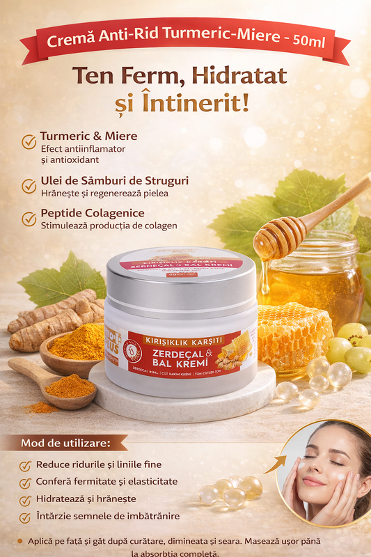 Cremă Anti-Rid Turmeric-Miere - 50ml