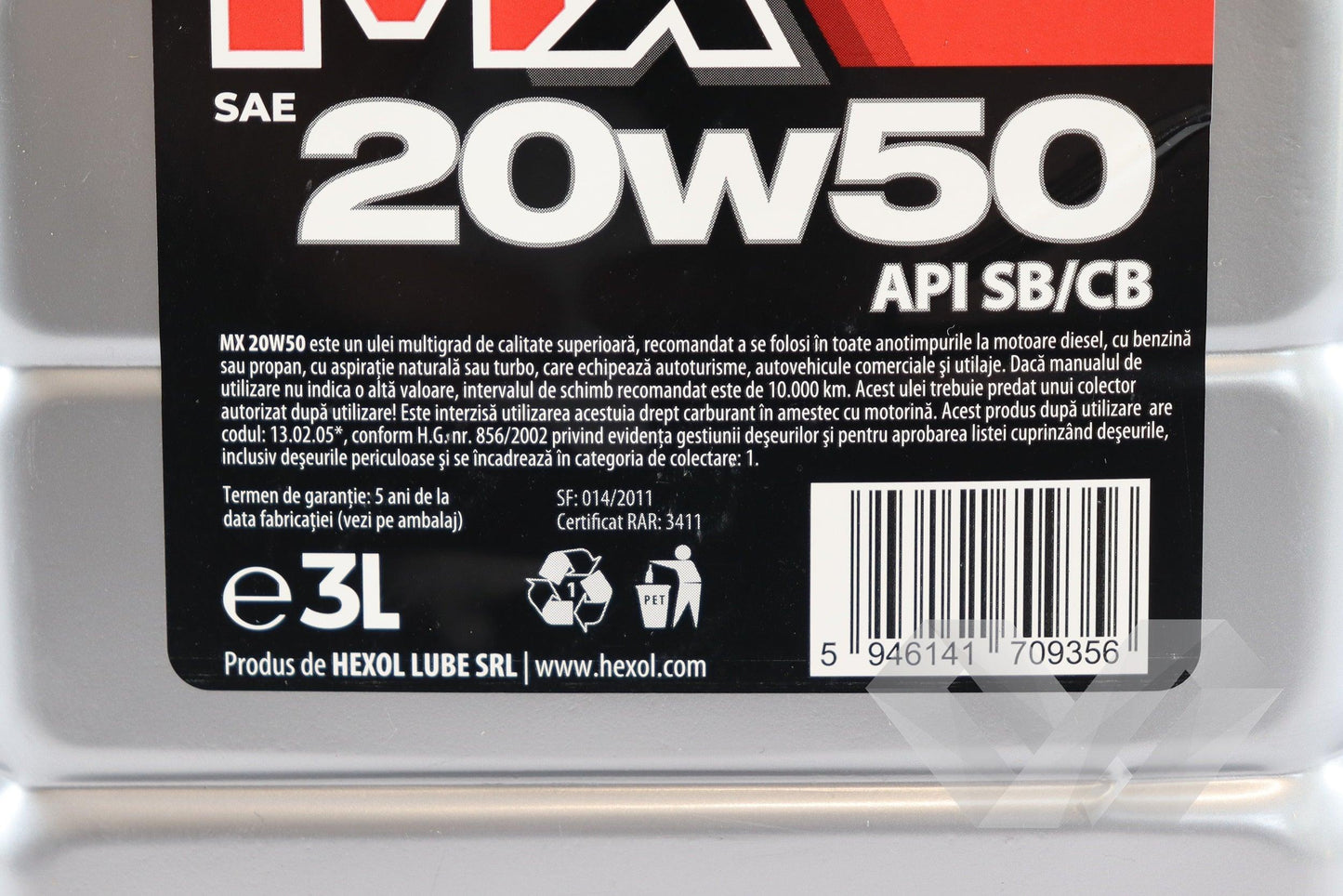 Ulei motor MX SAE 20w50 Hexol, 3L