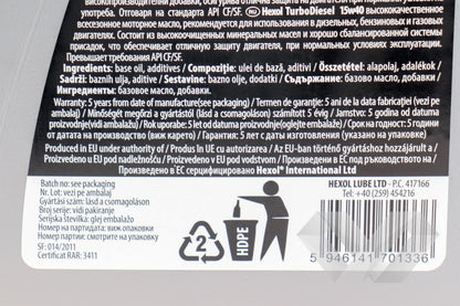 Ulei motor SAE 15W40 Hexol TurboDiesel