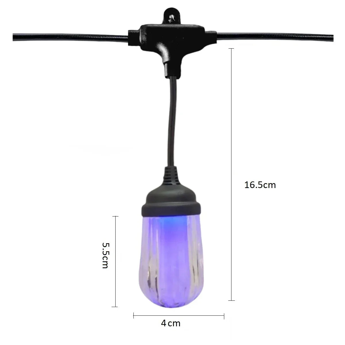Ghirlanda luminoasa, decorativa, interconectabila, Naimeed D6086, 5m, 10 Becuri LED, Lumina Multicolor