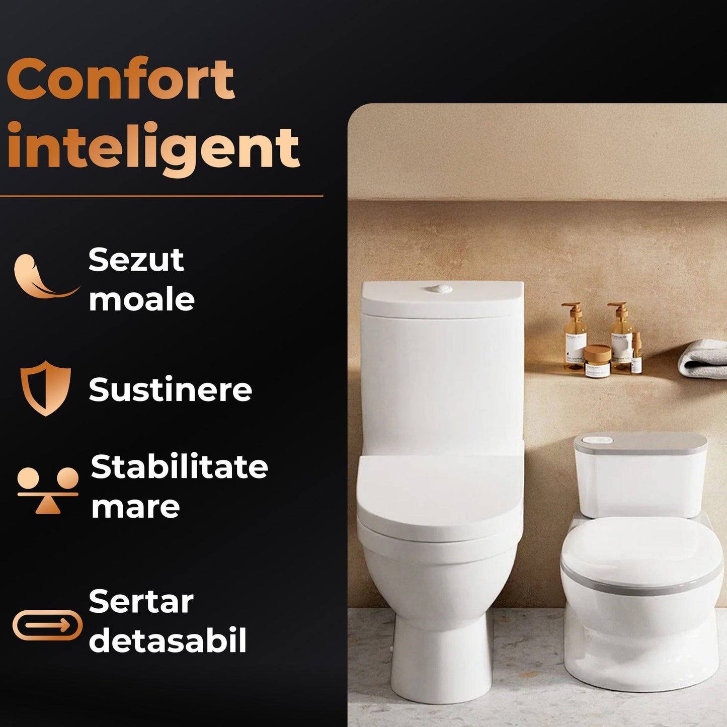 Toaleta cu Design Realist pentru Copii, Alb