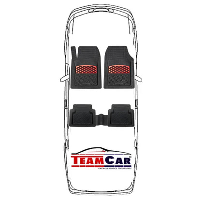Covorașe Universale Tip Tăviță TEAMCAR® Audi A4 B6 Variant (2000–2004), Set 5 Bucăți, Red