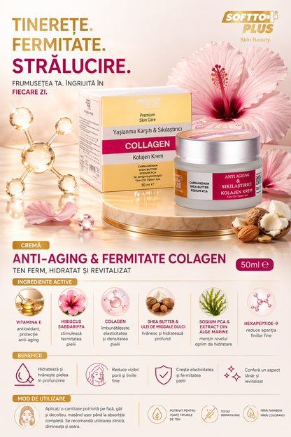 Cremă Anti-Aging și Fermitate Colagen - 50ml